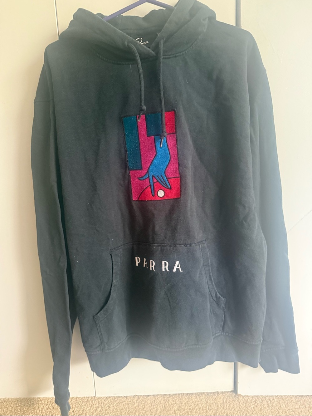 Parra Embroidered Navy blue Hoodie - XXL